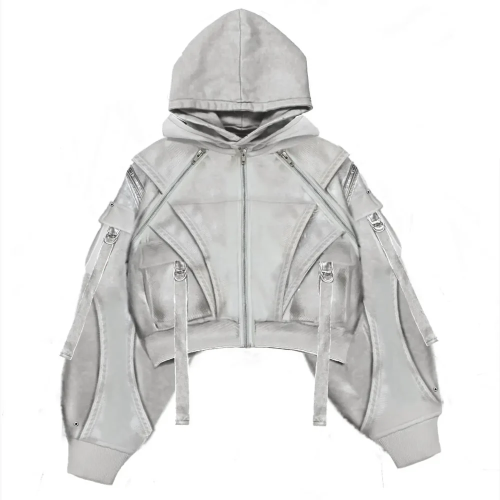 30Moq Heated Heavyweight Acid Wash Distressed Zip up Work Ninja Sun Faded Winter Outdoor Jacket Men Canvas Luxury Jackets