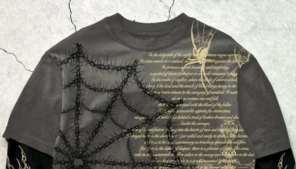 Distressed Digital Printed Streetwear Graphic Cropped Boxy Distress Vintage High Quality Sun Faded Acid Wash T Shirt Men - Image 5