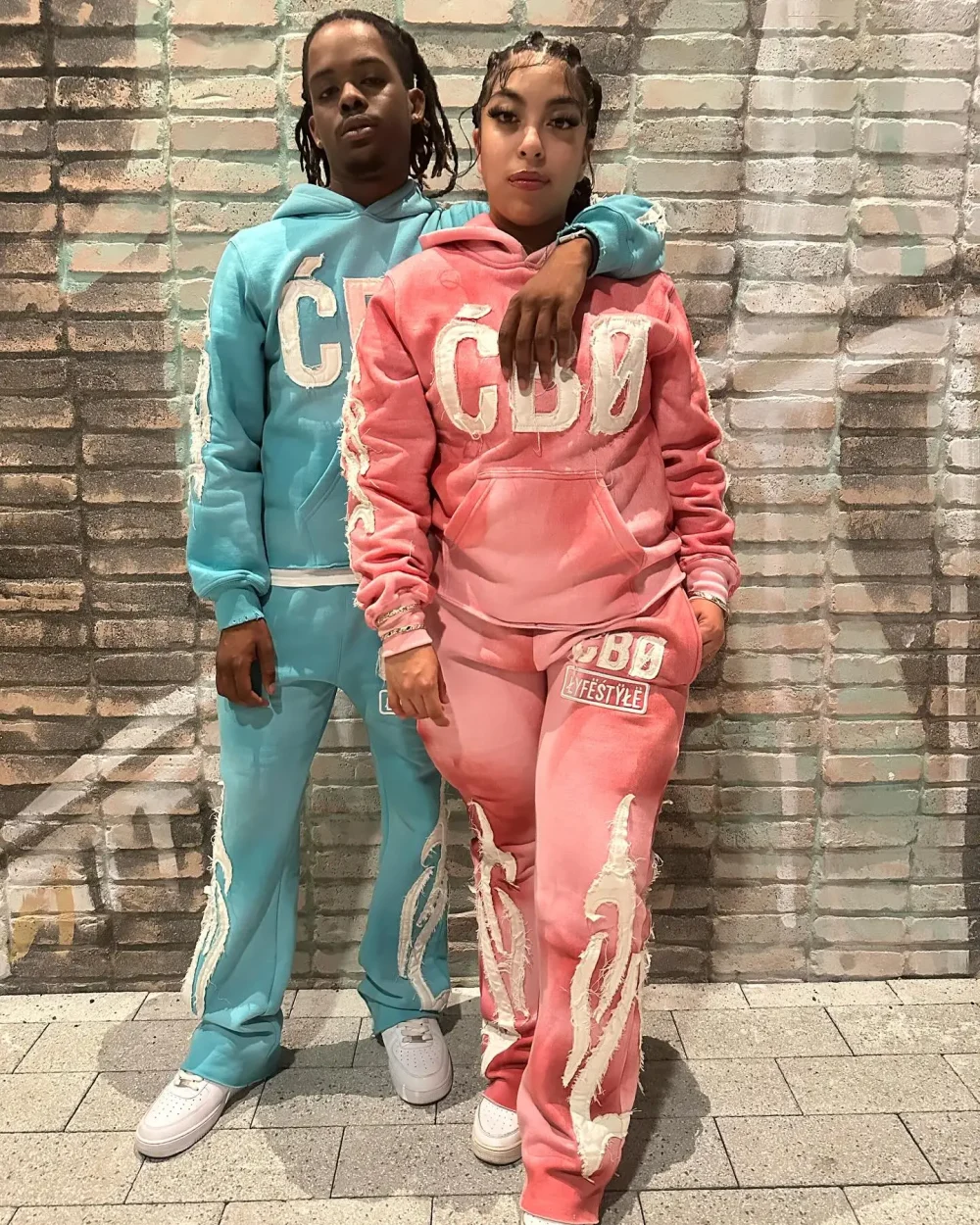 100% Cotton Sun Faded French Terry Embroidery Patch Heavyweight Acid Wash Drawstring Waist Track Pants Sweat Pants - Image 4