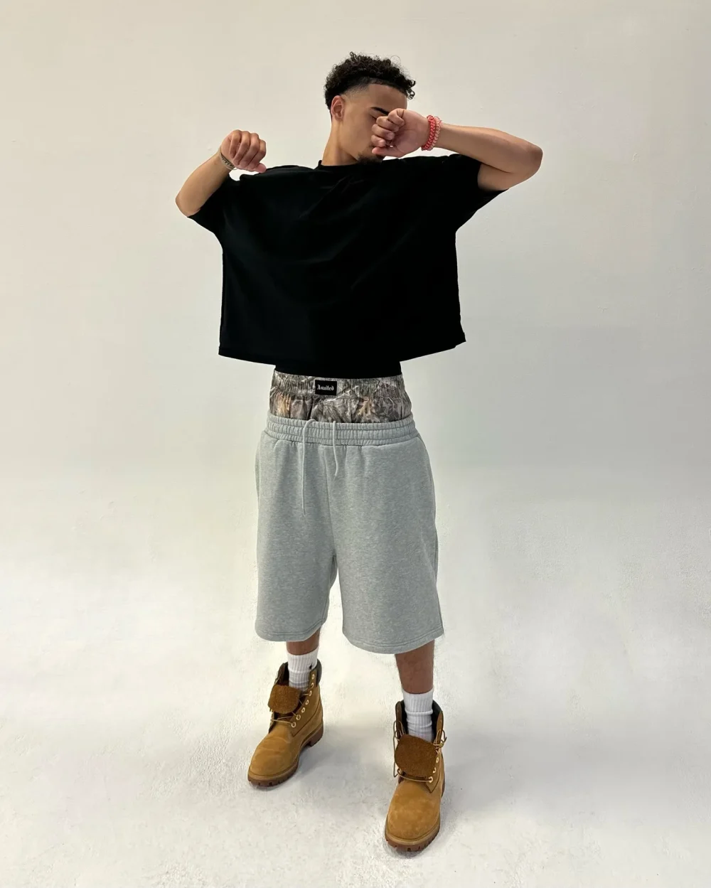 Butt Lifter Shorts Stacked Woven Pocket Mens Jogger Hunting Camouflage Double Waisted Sweat Pants for Man - Image 4