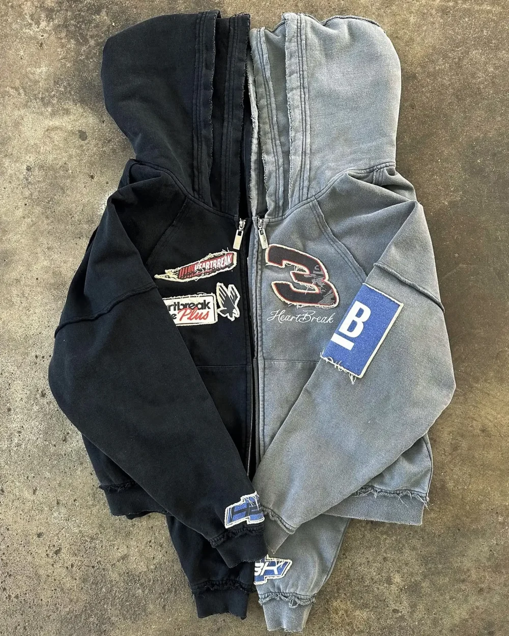 Dongguan Clothing Printed Zip up Embroidery No Stringshoody Acid Wash Double Cap French Terry Stripe Hoodie for Men - Image 2
