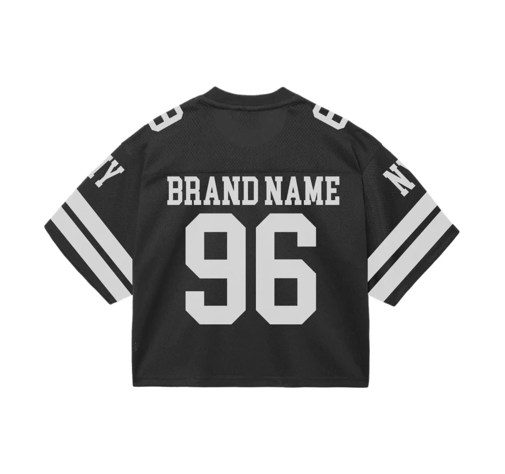 Clothing Oversized Crop Boxy Sublimation Retro Streetwear Mesh American Football Graphic Jersey t Shirt - Image 4