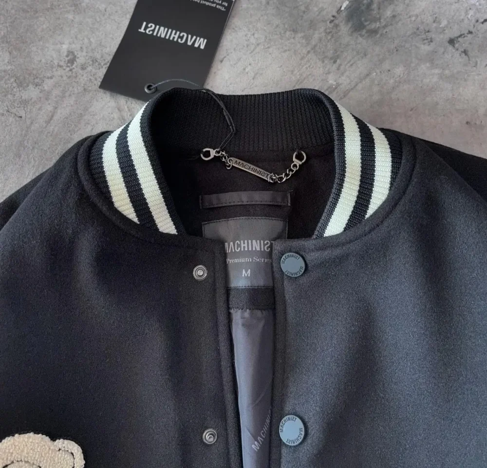 High Quality Applique Embroidery Appliqued Wool-blend Felt and Leather Varsity Jacket Varsity Jackets - Image 2