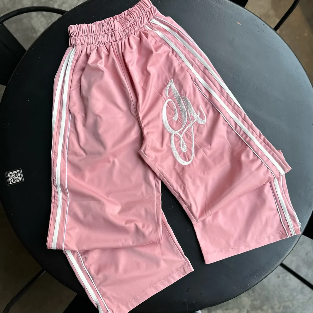 30MOQ Nylon Spandex Embroidery Streetwear Jogger Cargo Sweatpants Fashion Stripe Polyester Nylon Track Pants for Men - Image 5