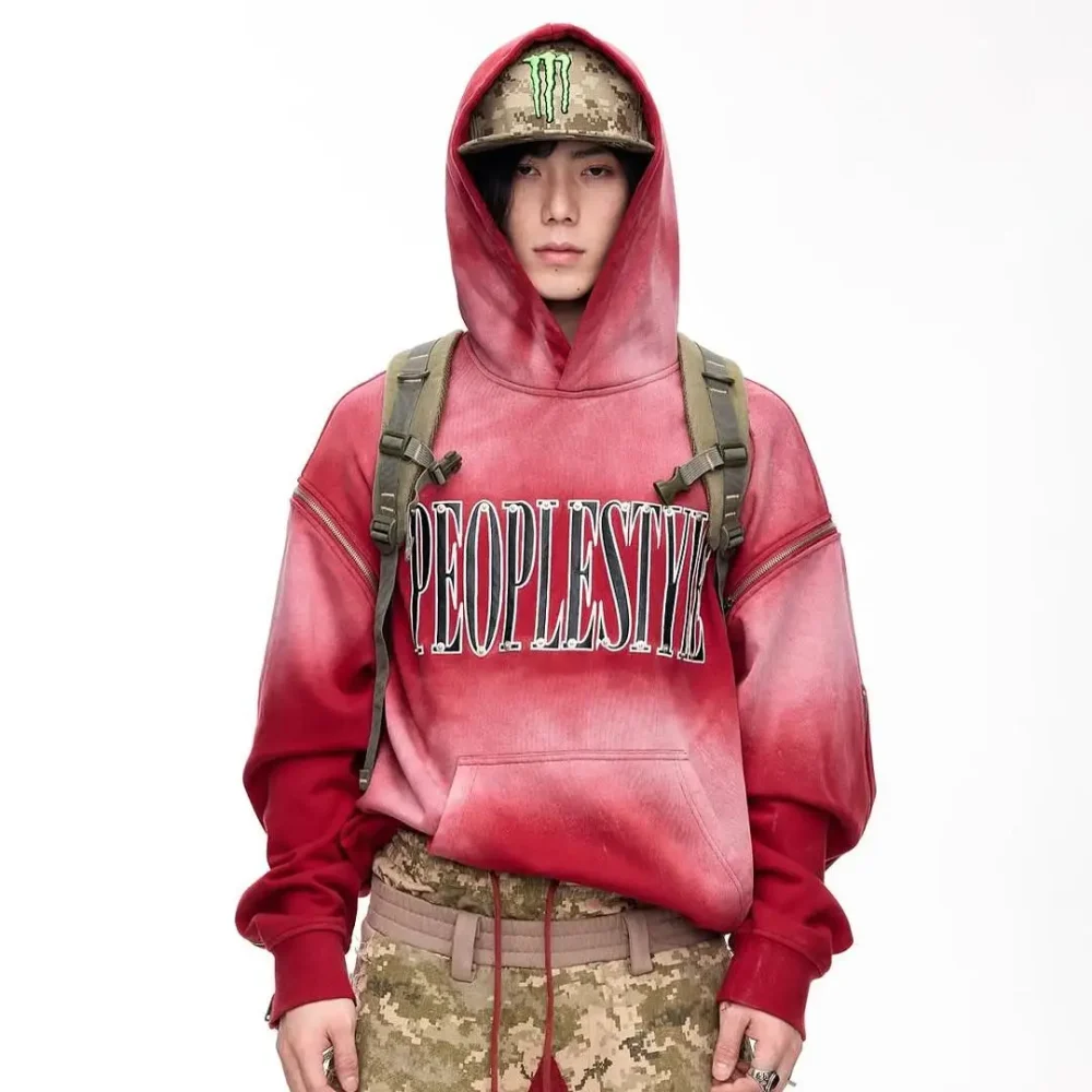 100% cotton Oversized Fashion High Quality Streetwear Pullover Heavyweight Acid Wash with Screen Print for Man and Woman