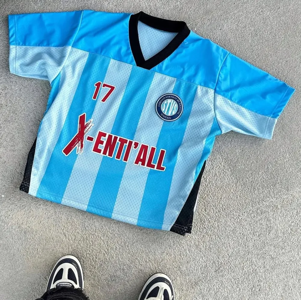 30MOQ Screen Print Oversized Boxy Polyester Football Jersey Heat Transfers for T-shirts Retro American Jersey