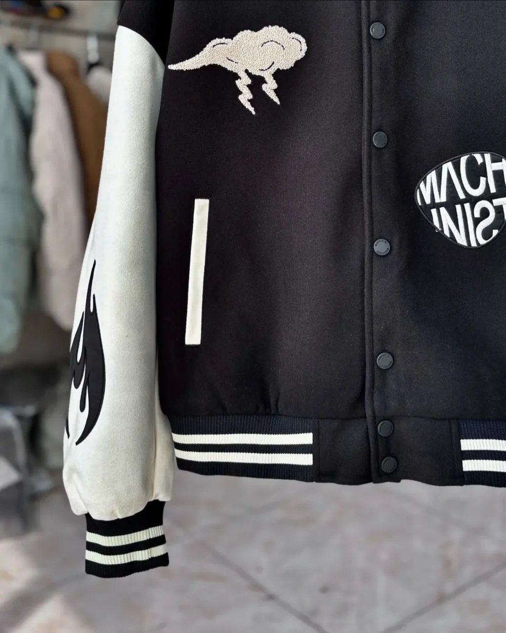 High Quality Applique Embroidery Appliqued Wool-blend Felt and Leather Varsity Jacket Varsity Jackets - Image 4