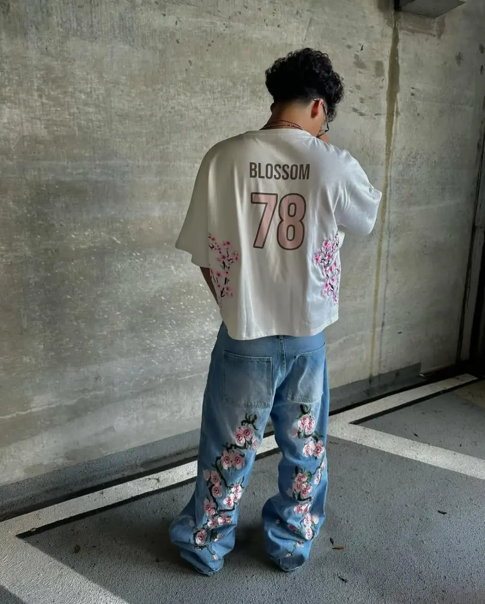 Clothing Gsm Cotton Tshirt Oversized Graphic Heavyweight T-shirt Embroidery Boxy t Shirts for Men - Image 6