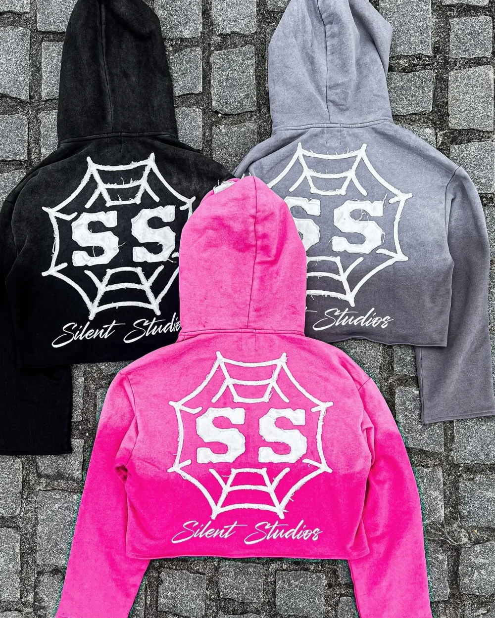 30MOQ Embroidery 100% Cotton Full Zip up French Terry High Quality Acid Washed Woven Tag Cropped Men Hoodies - Image 3